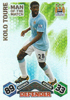 Kolo Toure Manchester City 2009/10 Topps Match Attax Man of the Match #397